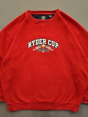 Vintage Y2K 2008 Ryder Cup Valhalla Golf Sweatshirt Red XL - Ahead Authentic